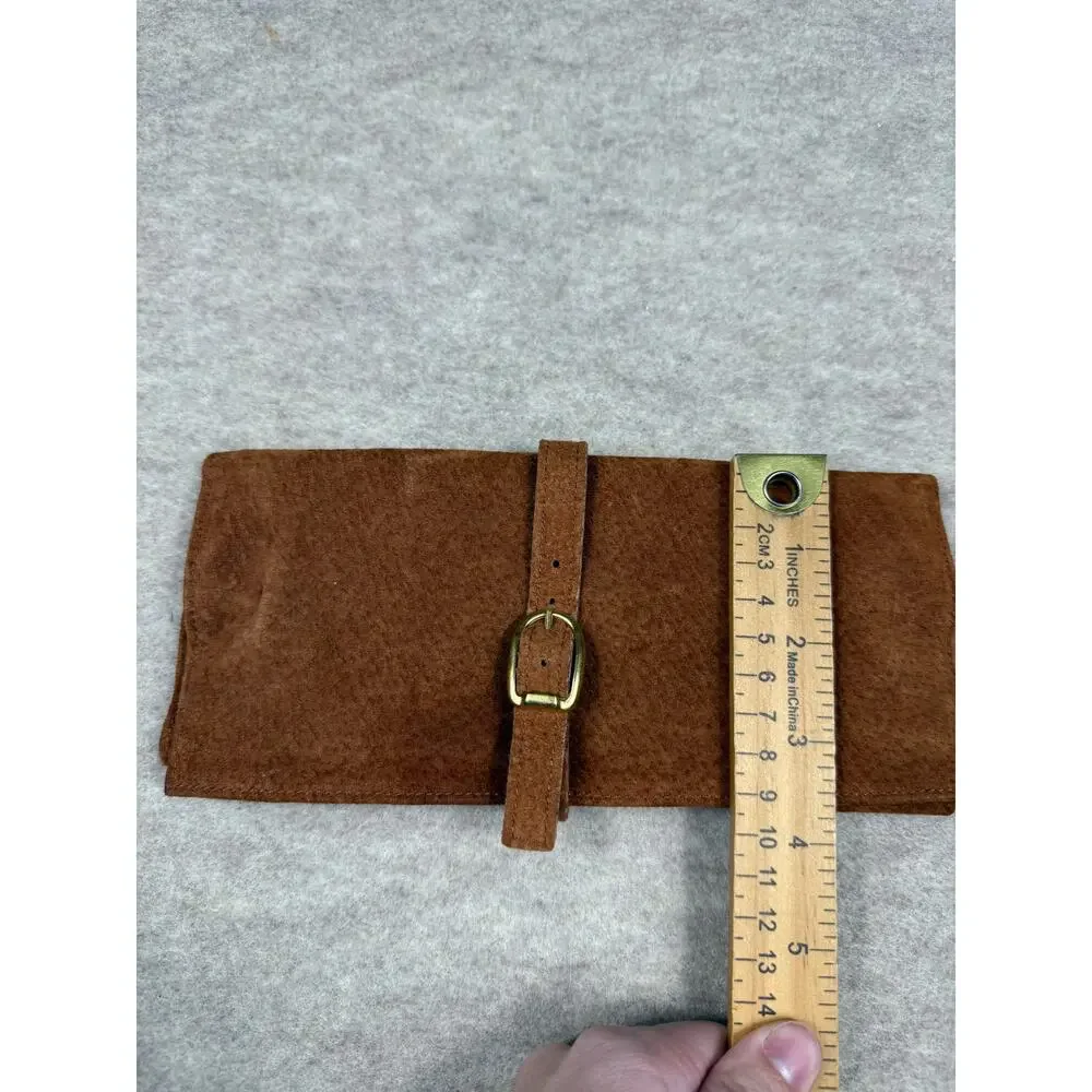 Bond Street Leather Suede Travel Jewelry Holder
